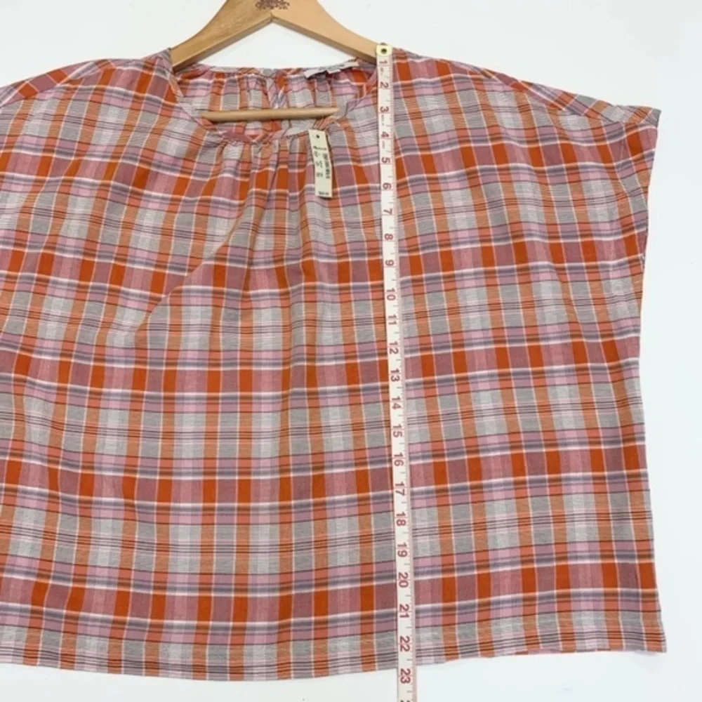 NWT Madewell Shirred Neck Boxy Top June Hero Plaid Size Small - Picture 14 of 14